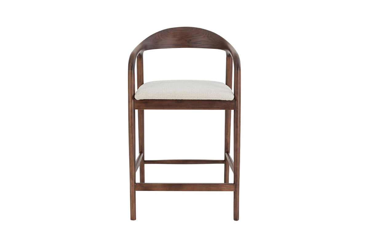 NEW - Counterstoel 'Claire' Essenh. Walnoot Milan 103 Beige Gemonteerd (1/doos) - foto 4