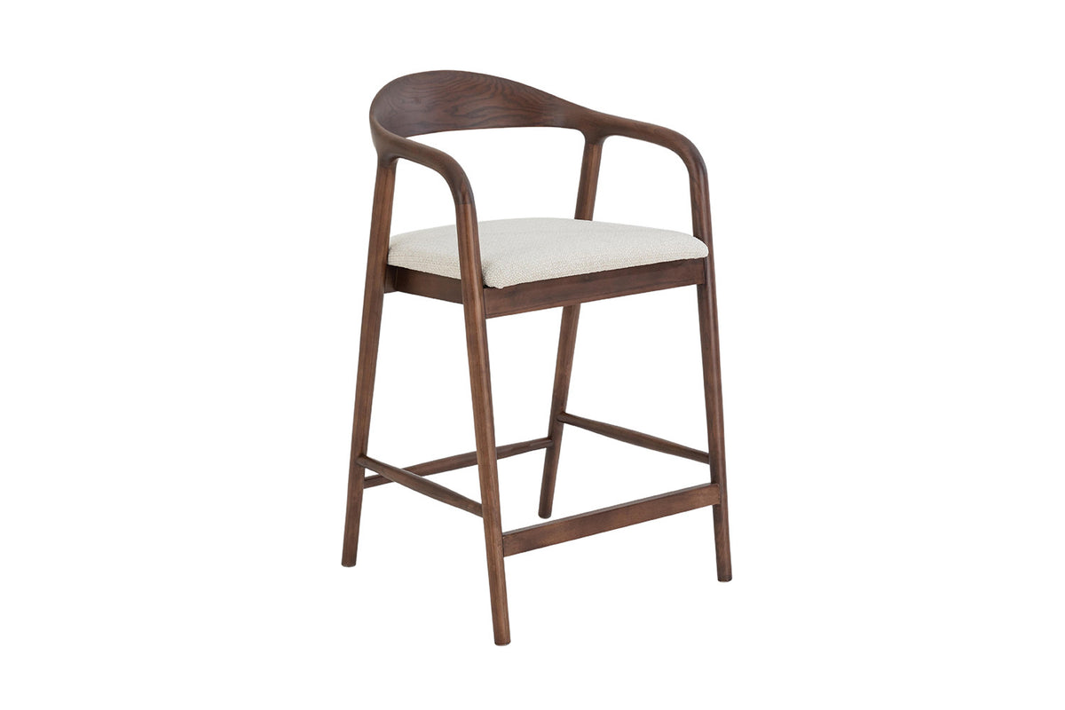 NEW - Counterstoel 'Claire' Essenh. Walnoot Milan 103 Beige Gemonteerd (1/doos) - foto 5