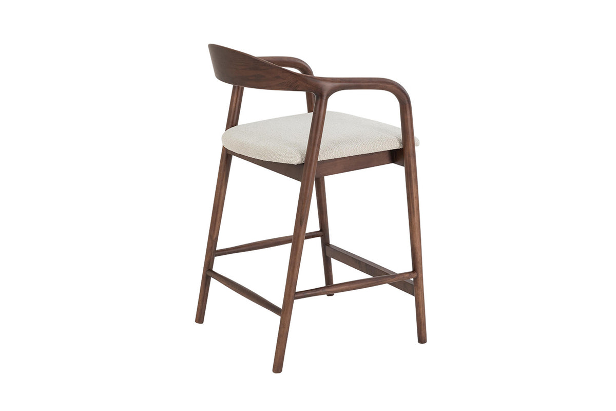 NEW - Counterstoel 'Claire' Essenh. Walnoot Milan 103 Beige Gemonteerd (1/doos) - foto 6