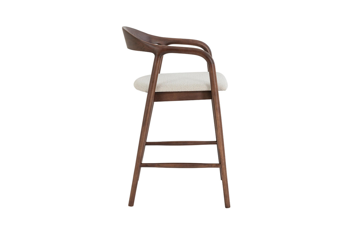 NEW - Counterstoel 'Claire' Essenh. Walnoot Milan 103 Beige Gemonteerd (1/doos) - foto 7
