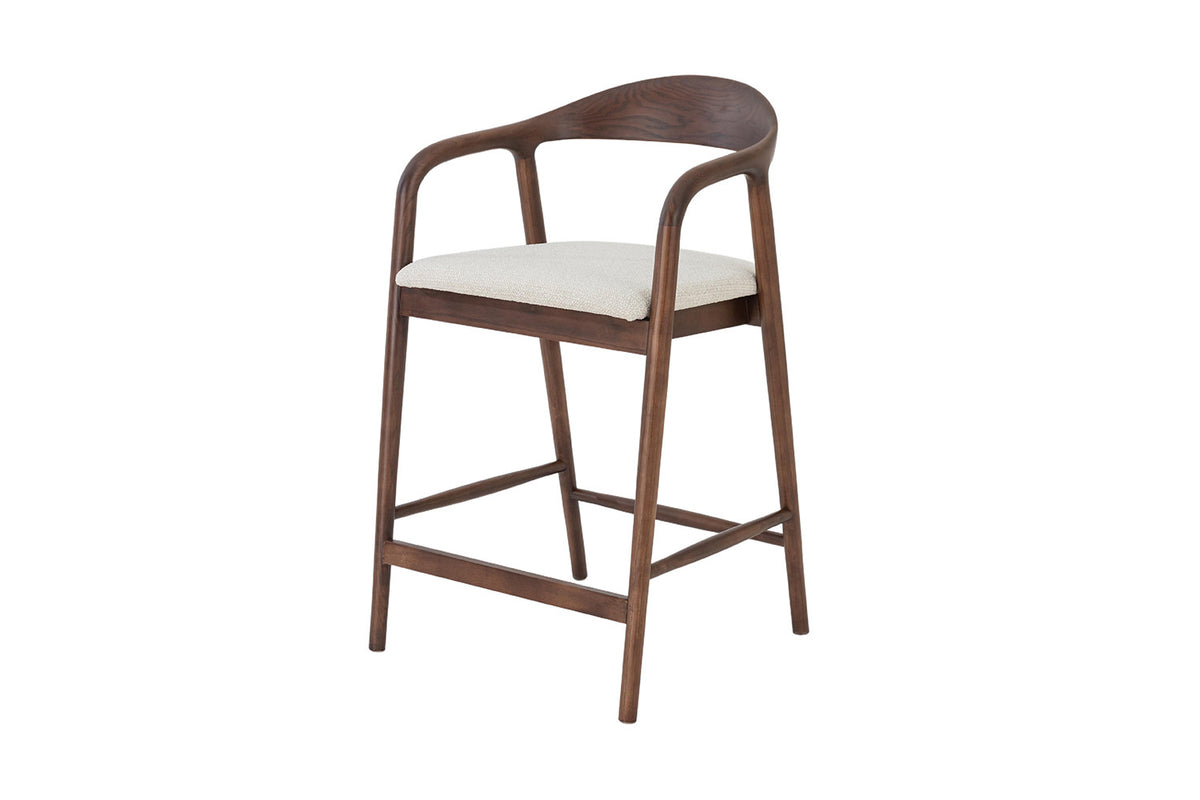 NEW - Counterstoel 'Claire' Essenh. Walnoot Milan 103 Beige Gemonteerd (1/doos) - foto 9