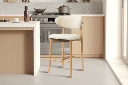 NEW - Counterstoel 'Clara' Essenhout Naturel - Ote Milan 103 Beige (1/doos) - foto 2