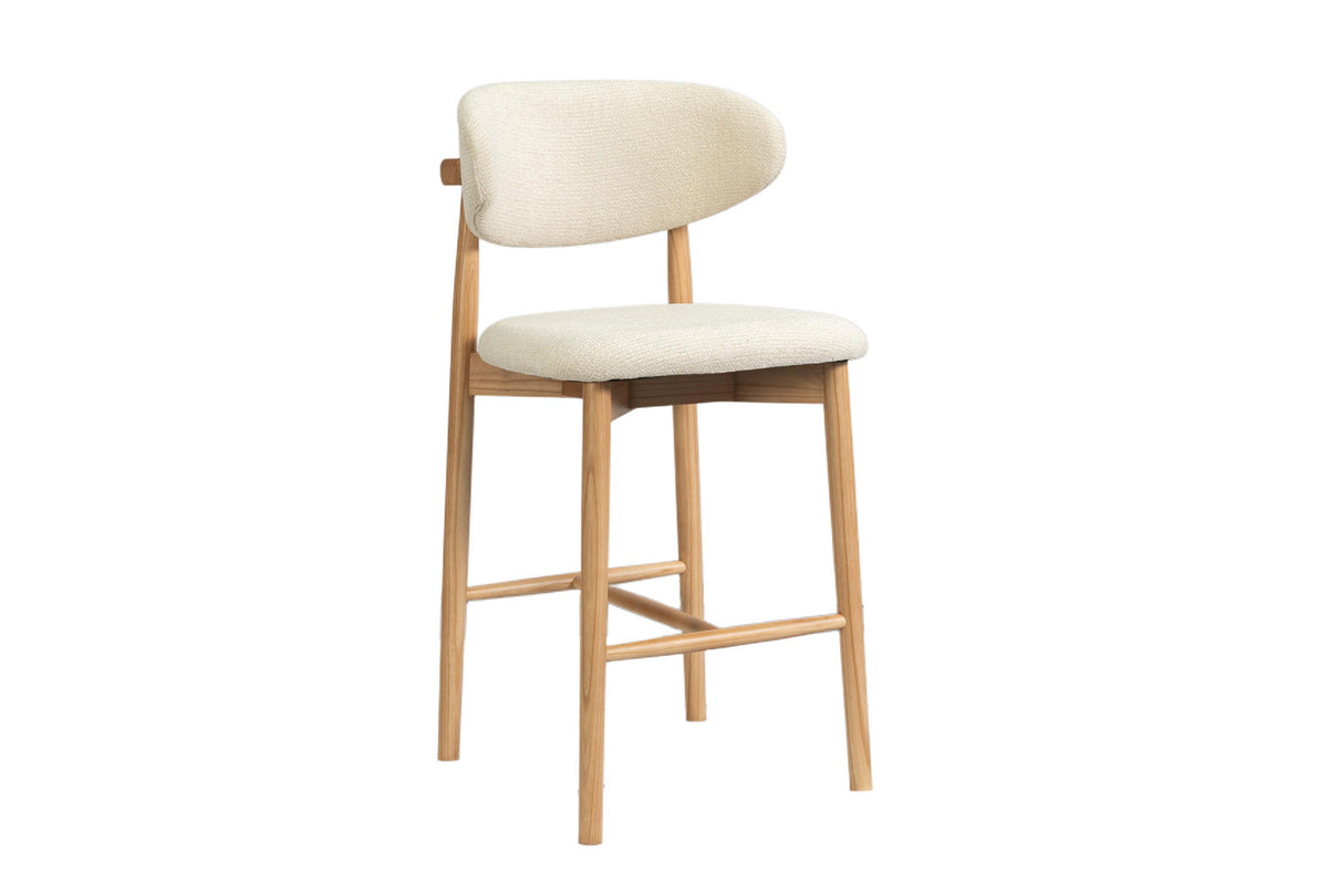 NEW - Counterstoel 'Clara' Essenhout Naturel - Ote Milan 103 Beige (1/doos) - foto 5