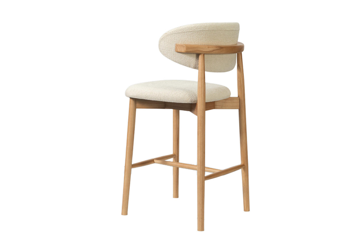 NEW - Counterstoel 'Clara' Essenhout Naturel - Ote Milan 103 Beige (1/doos) - foto 7