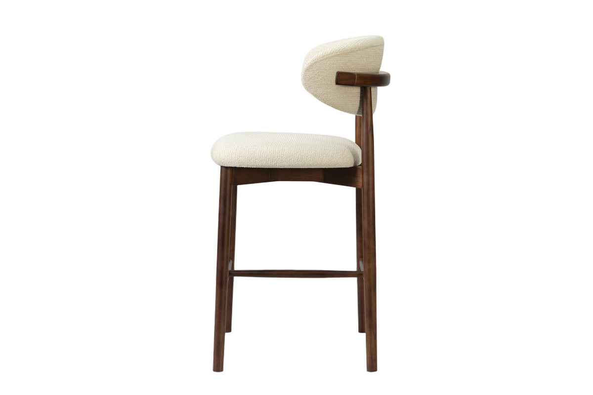 NEW - Counterstoel 'Clara' Essenhout Walnoot - Ote Milan 103 Beige (1/doos) - foto 6