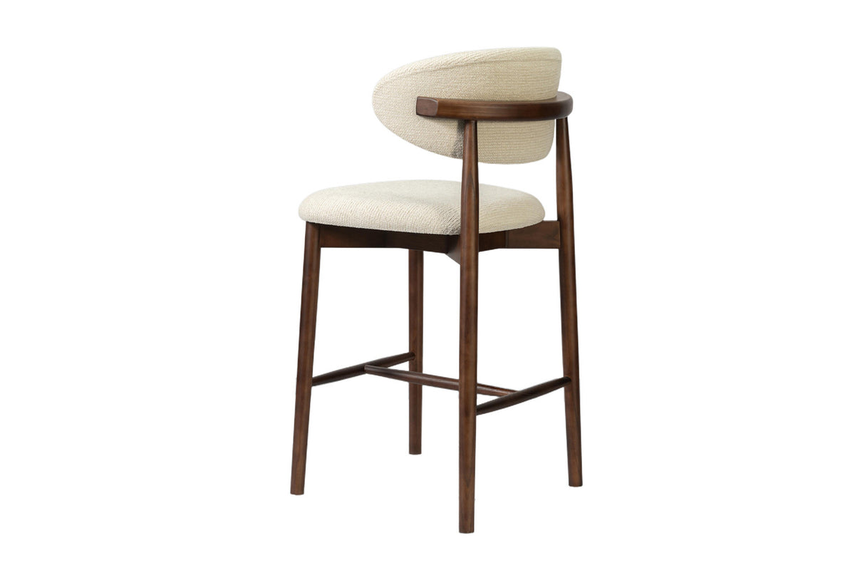 NEW - Counterstoel 'Clara' Essenhout Walnoot - Ote Milan 103 Beige (1/doos) - foto 7
