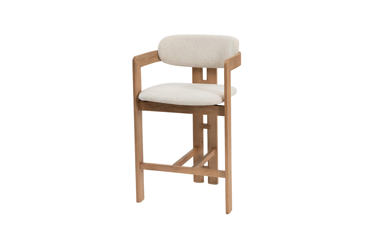 NEW - Counterstoel 'Camille' Essenhout Naturel Ote Milan 103 Beige (1/doos) - foto 11