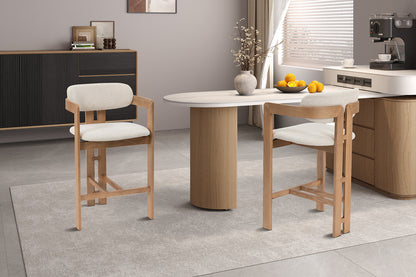 NEW - Counterstoel 'Camille' Essenhout Naturel Ote Milan 103 Beige (1/doos) - foto 3