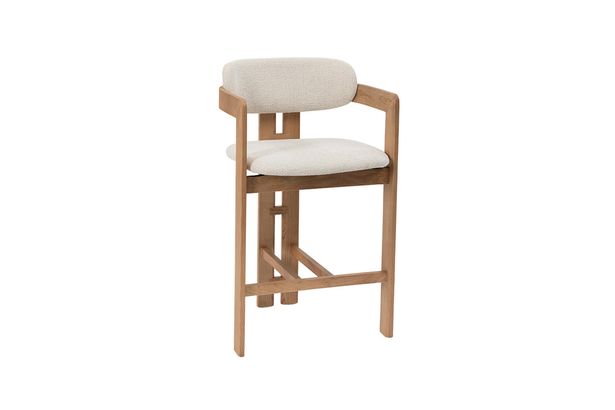 NEW - Counterstoel 'Camille' Essenhout Naturel Ote Milan 103 Beige (1/doos) - foto 5