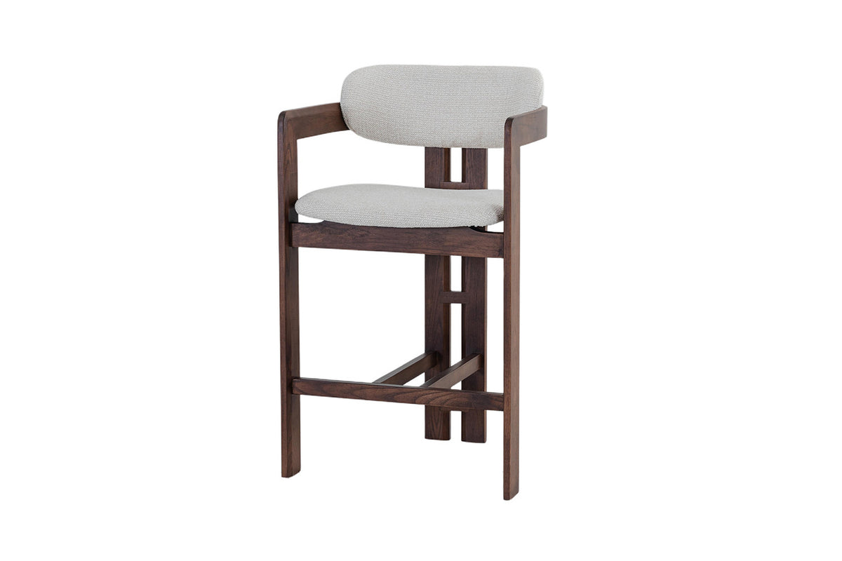 NEW - Counterstoel 'Camille' Essenhout Walnoot Ote Milan 103 Beige (1/doos) - foto 10