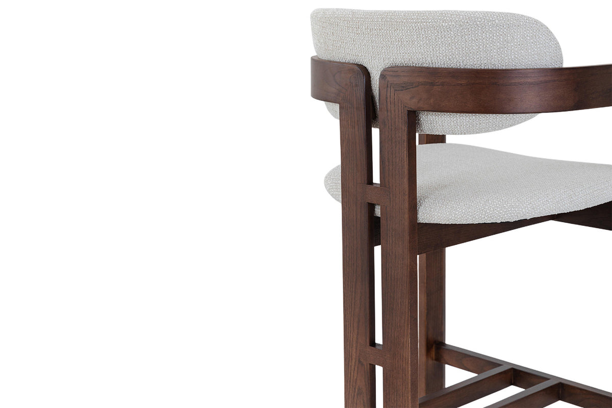 NEW - Counterstoel 'Camille' Essenhout Walnoot Ote Milan 103 Beige (1/doos) - foto 17