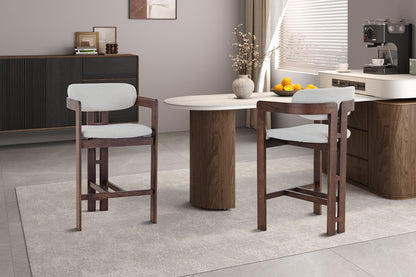 NEW - Counterstoel 'Camille' Essenhout Walnoot Ote Milan 103 Beige (1/doos) - foto 3