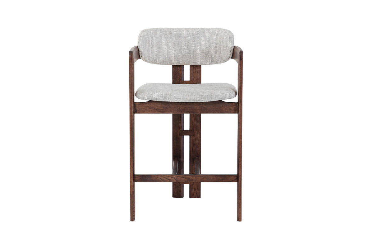 NEW - Counterstoel 'Camille' Essenhout Walnoot Ote Milan 103 Beige (1/doos) - foto 4