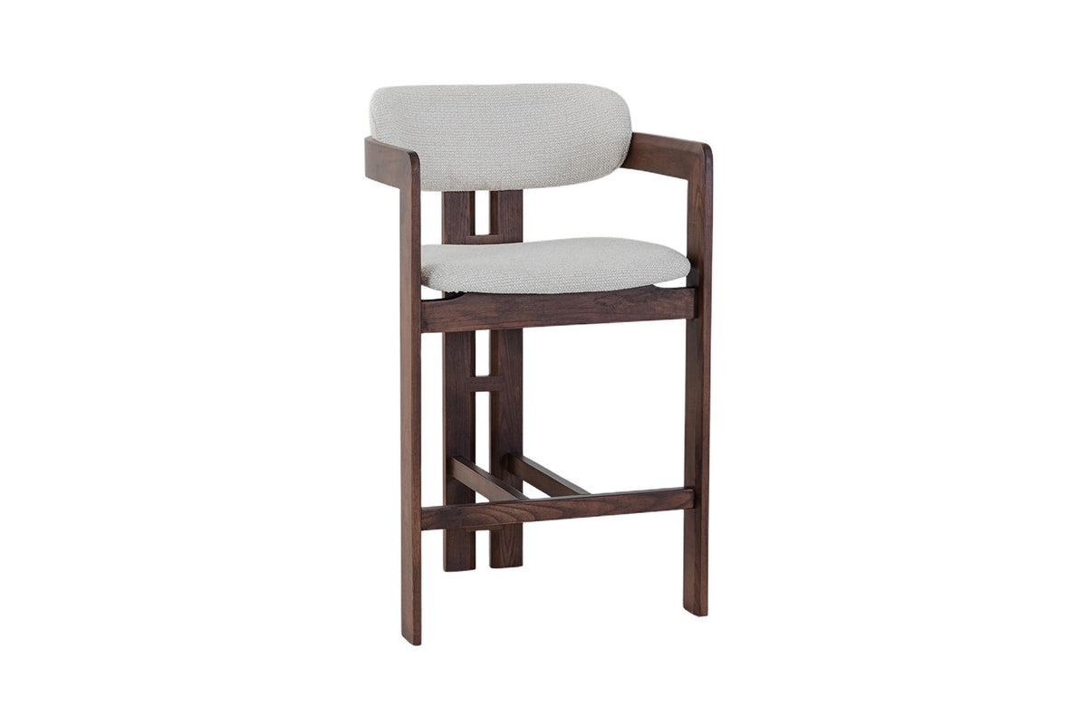 NEW - Counterstoel 'Camille' Essenhout Walnoot Ote Milan 103 Beige (1/doos) - foto 5