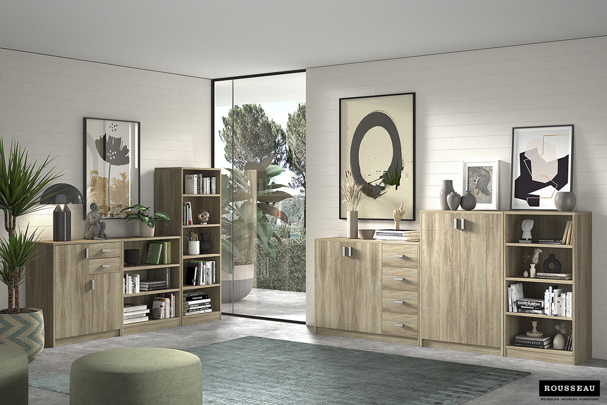 SALE - Boekenkast 'Space' 2 legplanken Sonoma (1c) - foto 3