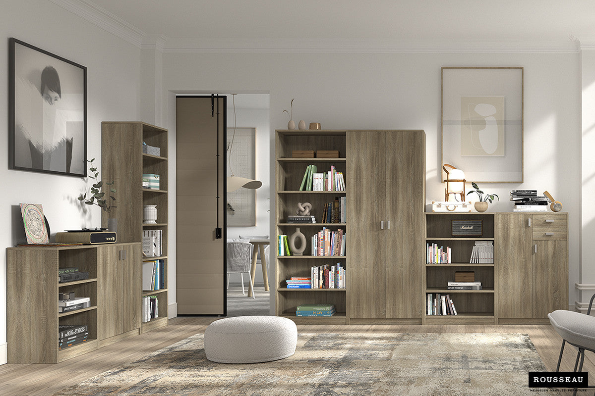 SALE - Boekenkast 'Space' 3 legplanken Sonoma (1c) - foto 3