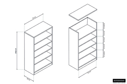 SALE - Boekenkast 'Space' 4 legplanken Sonoma (1c) - foto 7