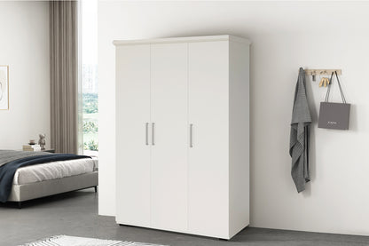 Kledingkast 'Mike' 3 deuren Wit (3c)