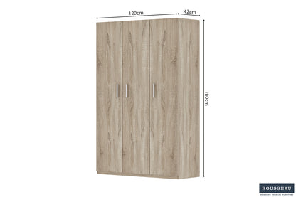 Opbergkast 'Mike' 120 cm 3 deuren Sonoma (3c) - foto 6