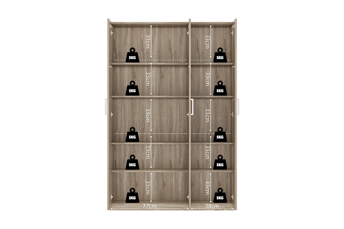 Opbergkast 'Mike' 120 cm 3 deuren Sonoma (3c) - foto 7
