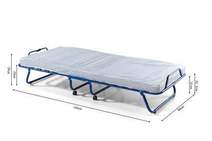Plooibed 'Safari' 80x190 cm Metaal Blauw (1c) - foto 8