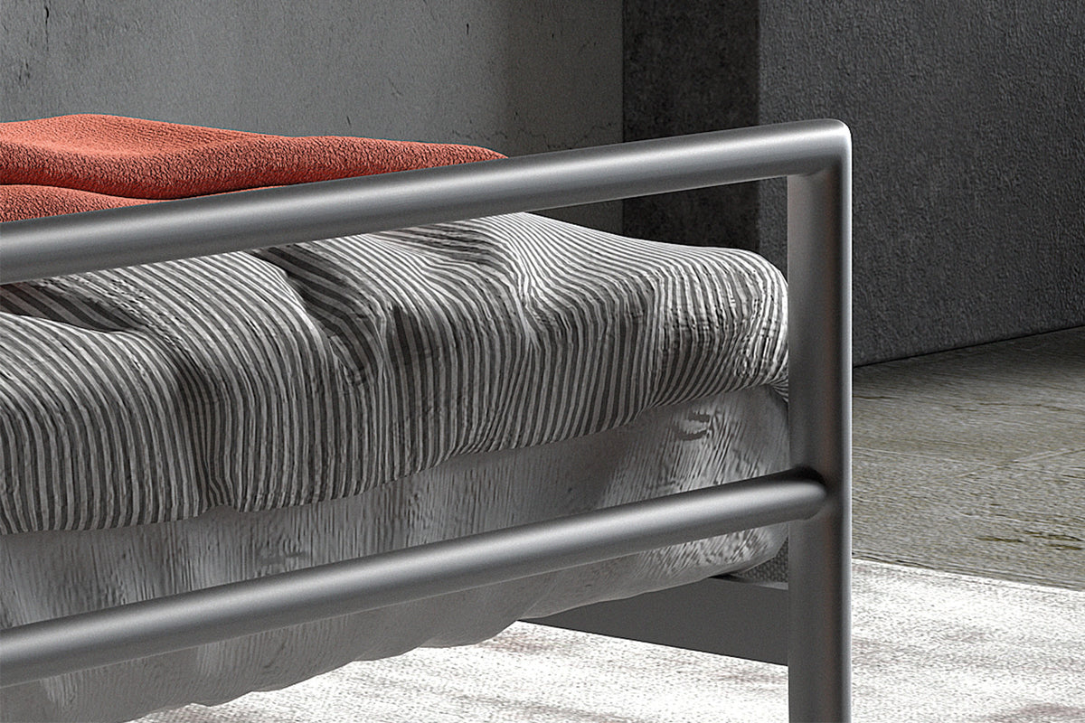 Bed 'Sandro' 90x200 met lattenbodem Grijs  (2c) - foto 4