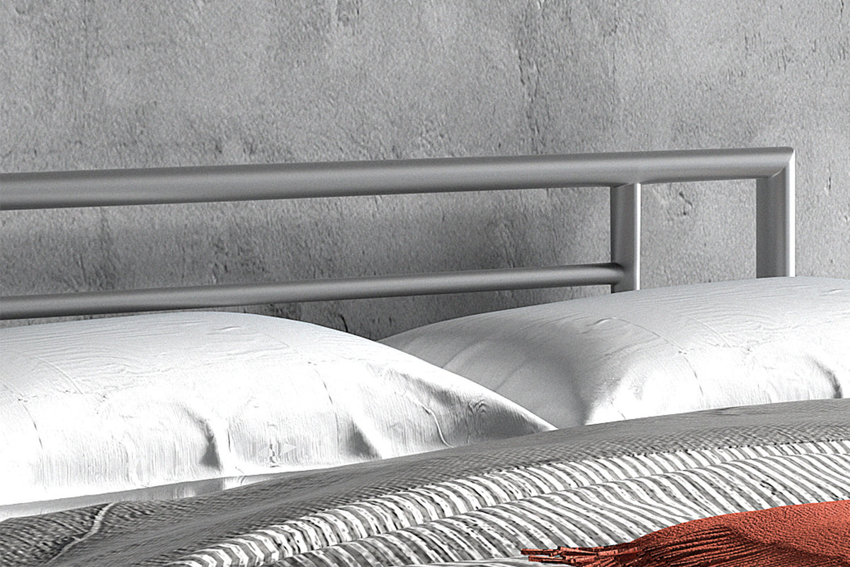 Bed 'Sandro' 140x200 met lattenbodem Grijs  (2c) - foto 2