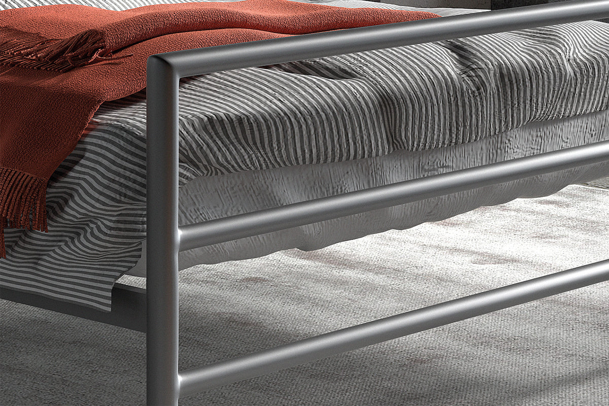 Bed 'Sandro' 140x200 met lattenbodem Grijs  (2c) - foto 3