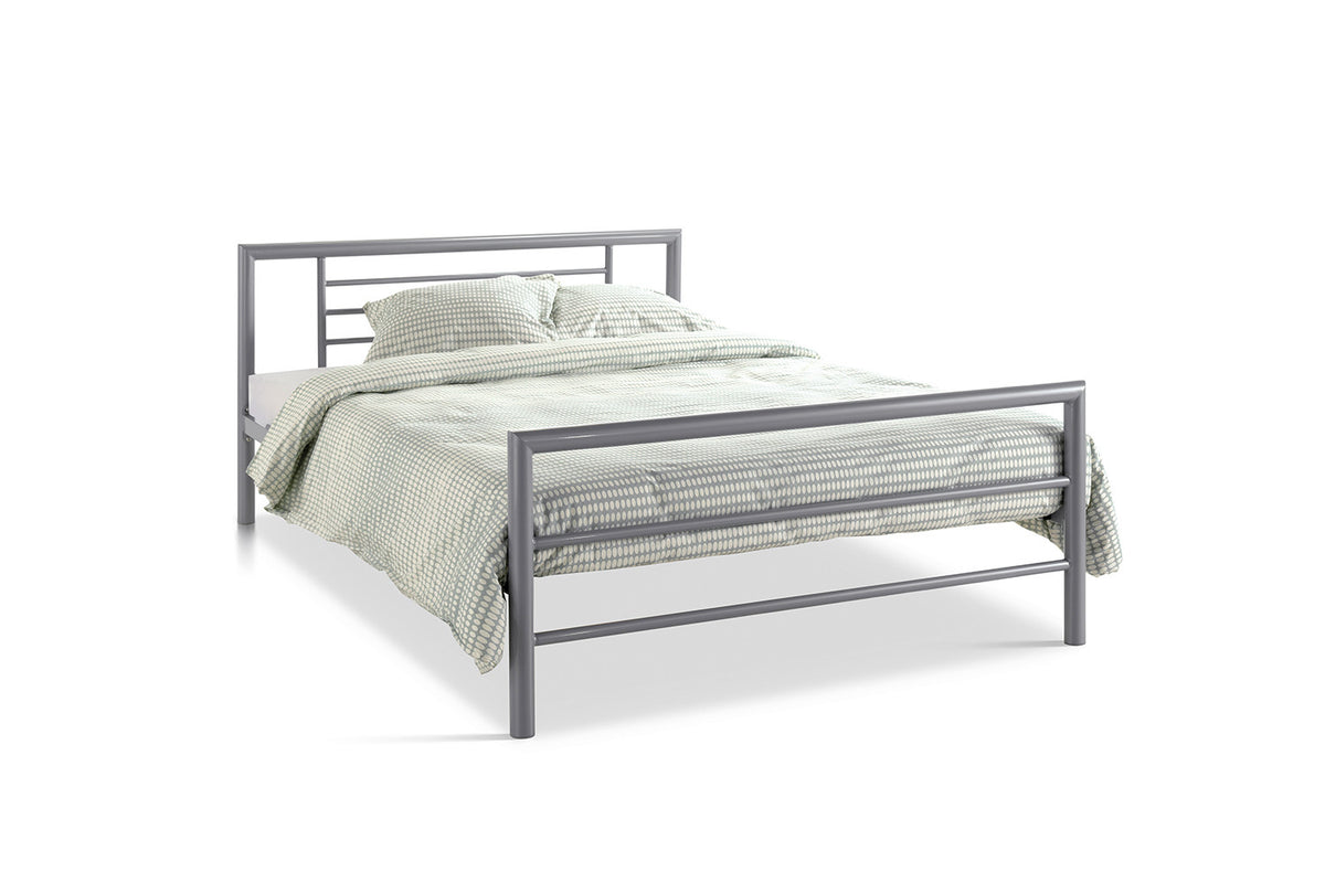 Bed 'Sandro' 140x200 met lattenbodem Grijs  (2c) - foto 5