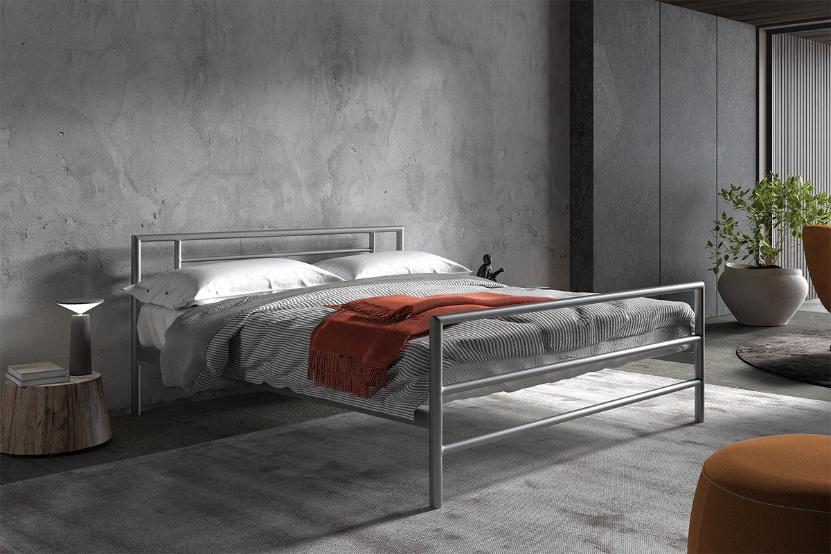 Bed 'Sandro' 160x200 met lattenbodem Grijs (2c)