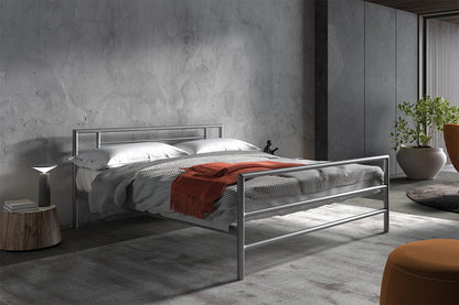 Bed 'Sandro' 160x200 met lattenbodem Grijs (2c)
