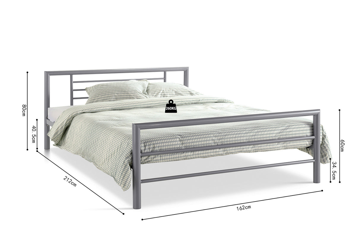 Bed 'Sandro' 160x200 met lattenbodem Grijs (2c) - foto 7