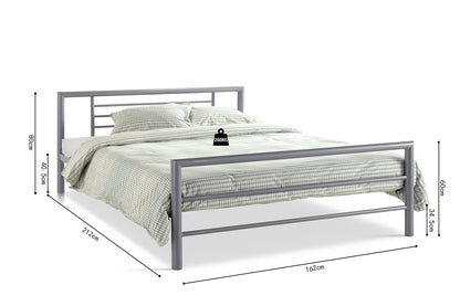 Bed 'Sandro' 160x200 met lattenbodem Grijs (2c) - foto 7