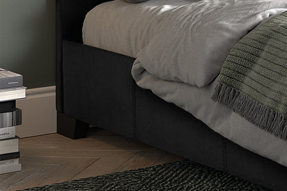 Bed 'Roma' 140x200 met lattenbodem PU Zwart (2c) - foto 3