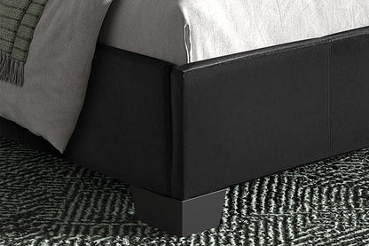 Bed 'Roma' 140x200 met lattenbodem PU Zwart (2c) - foto 4