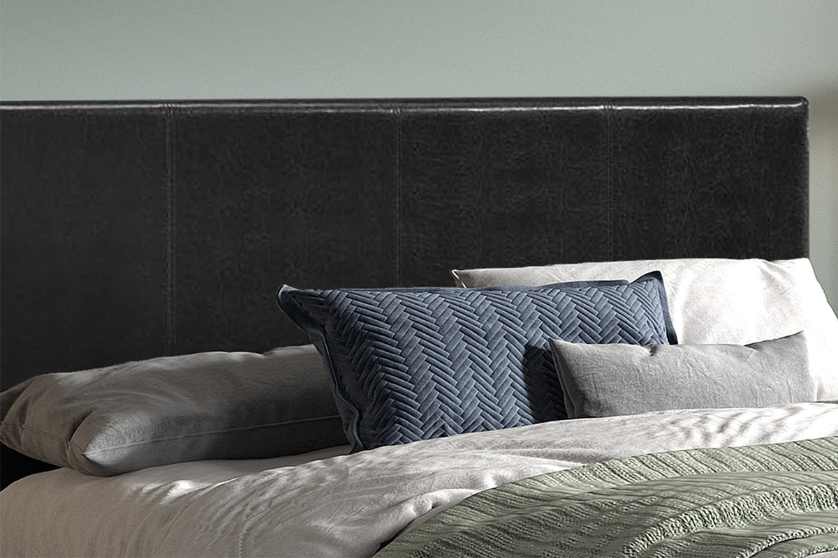 Bed 'Roma' 140x200 met lattenbodem PU Zwart (2c) - foto 5