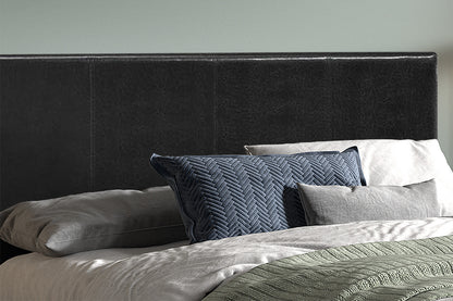 Bed 'Roma' 140x200 met lattenbodem PU Zwart (2c) - foto 5