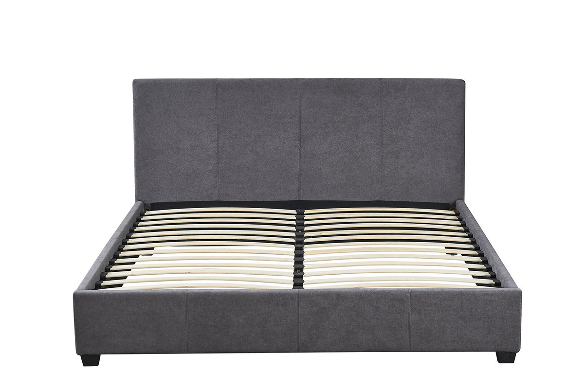 Bed 'Roma' 140x200 met lattenbodem Stof Grijs (2c) - foto 3