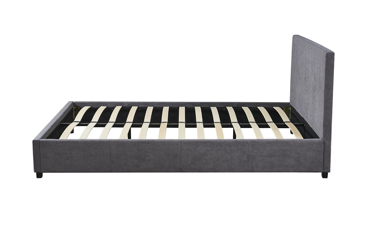 Bed 'Roma' 140x200 met lattenbodem Stof Grijs (2c) - foto 5