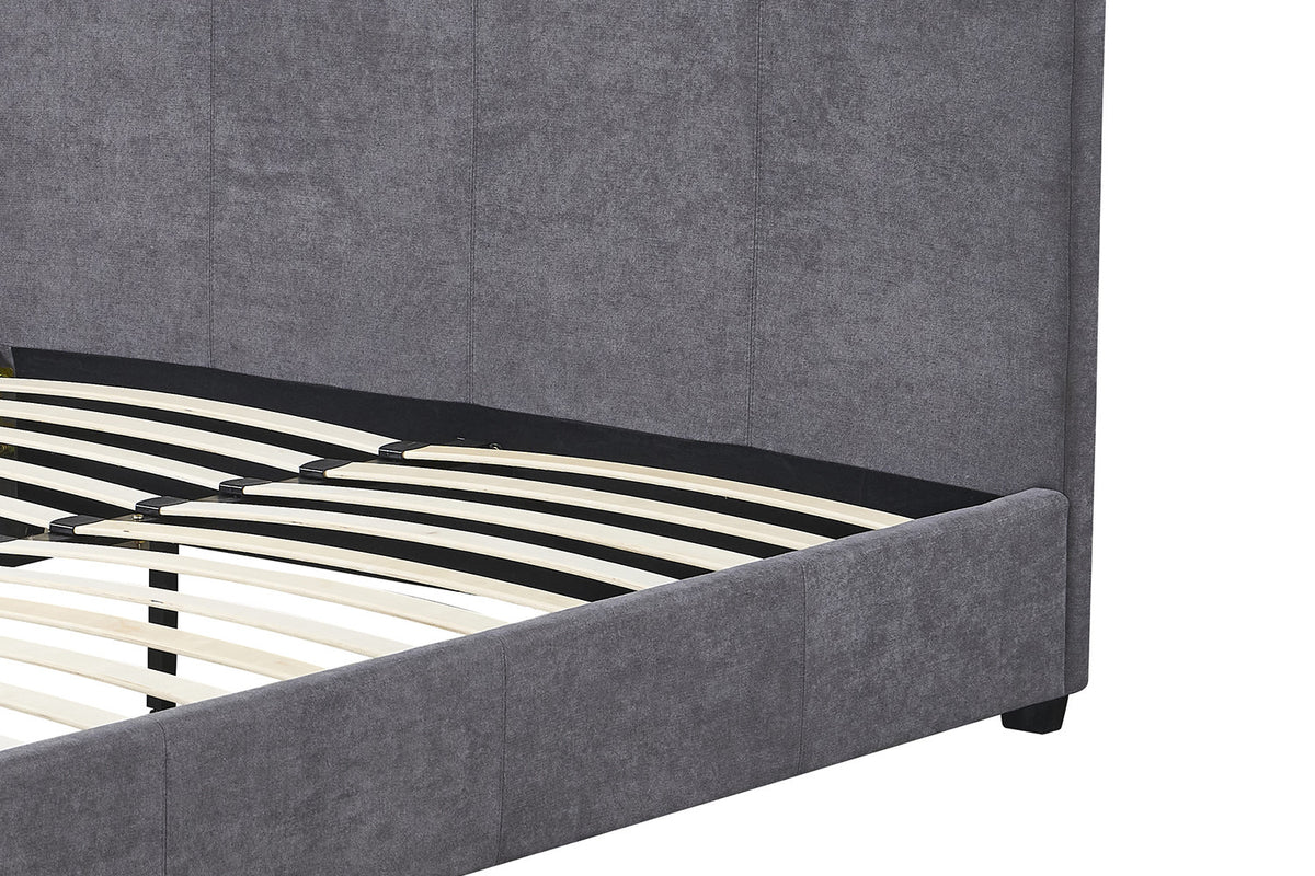 Bed 'Roma' 140x200 met lattenbodem Stof Grijs (2c) - foto 6