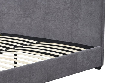 Bed 'Roma' 140x200 met lattenbodem Stof Grijs (2c) - foto 6