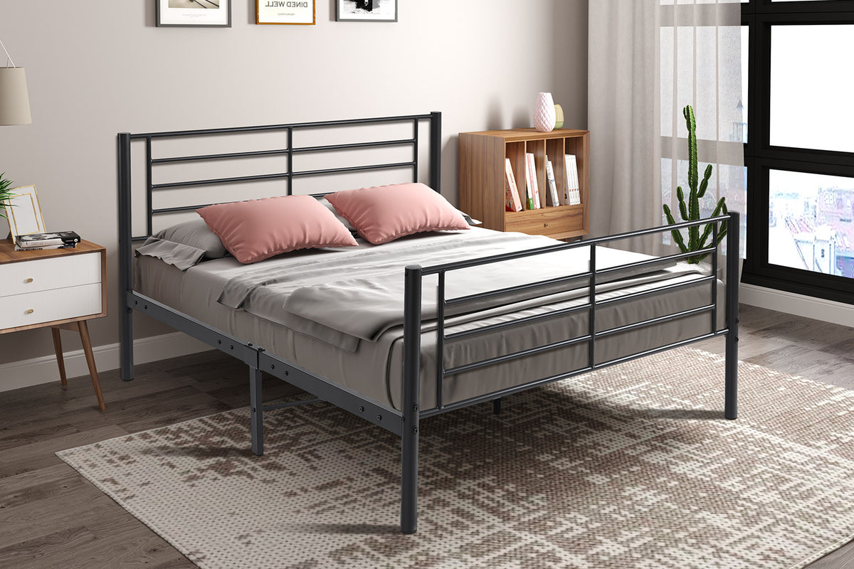 NEW - Bed 'Sammy' 160x200 Metaal Donkergrijs (1c)