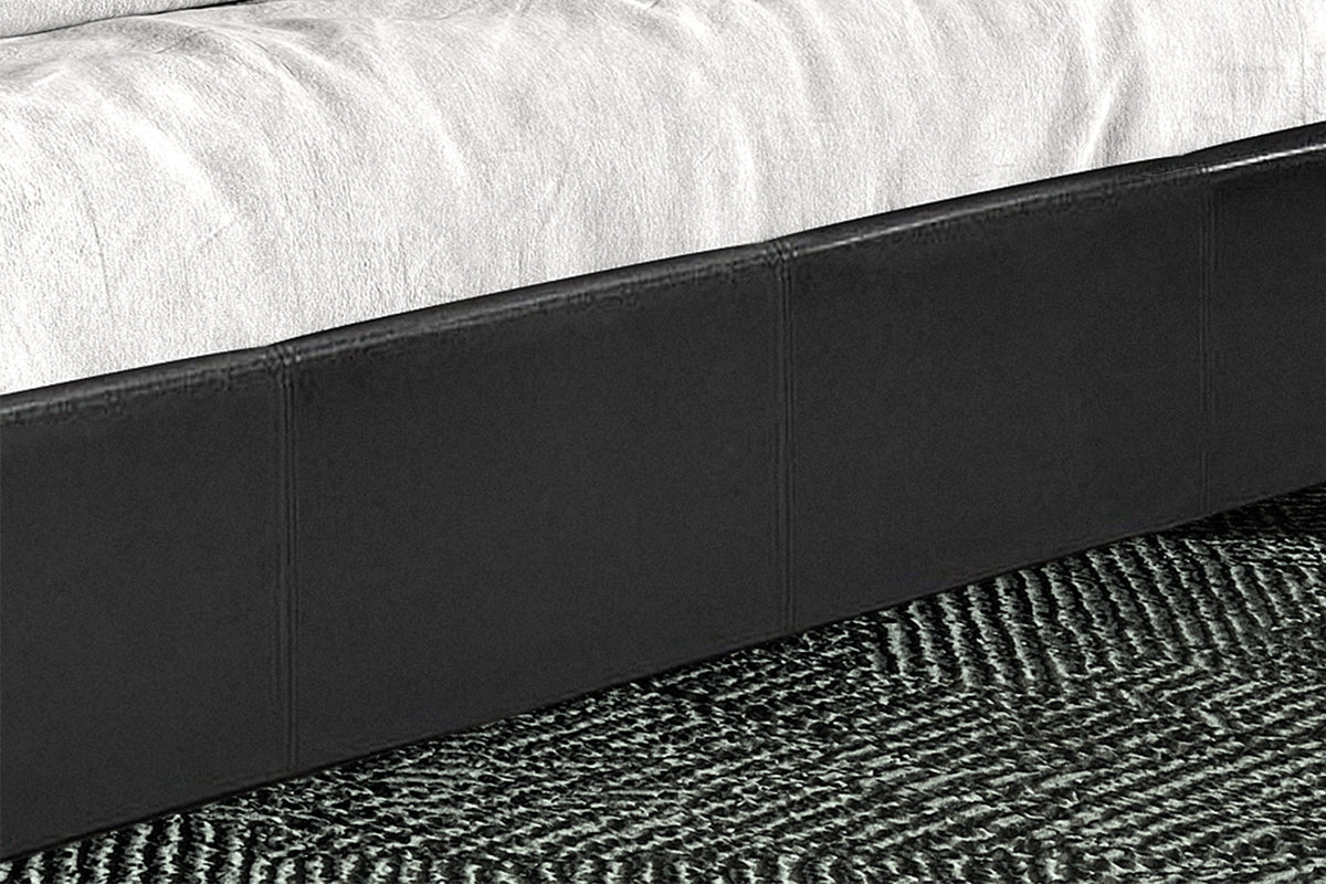Bed 'Roma' 160x200 met lattenbodem PU Zwart (2c) - foto 5