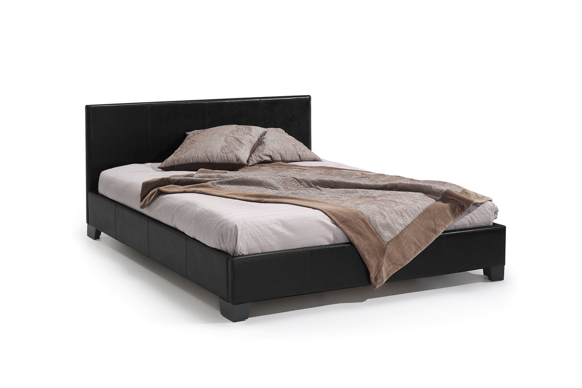 Bed 'Roma' 160x200 met lattenbodem PU Zwart (2c) - foto 6