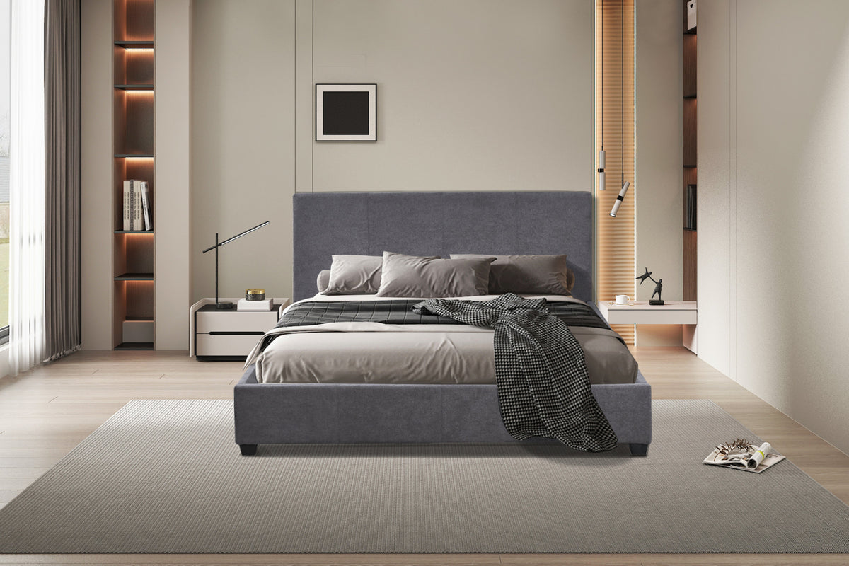 Bed 'Roma' 160x200 met lattenbodem Stof Grijs (2c) - foto 2