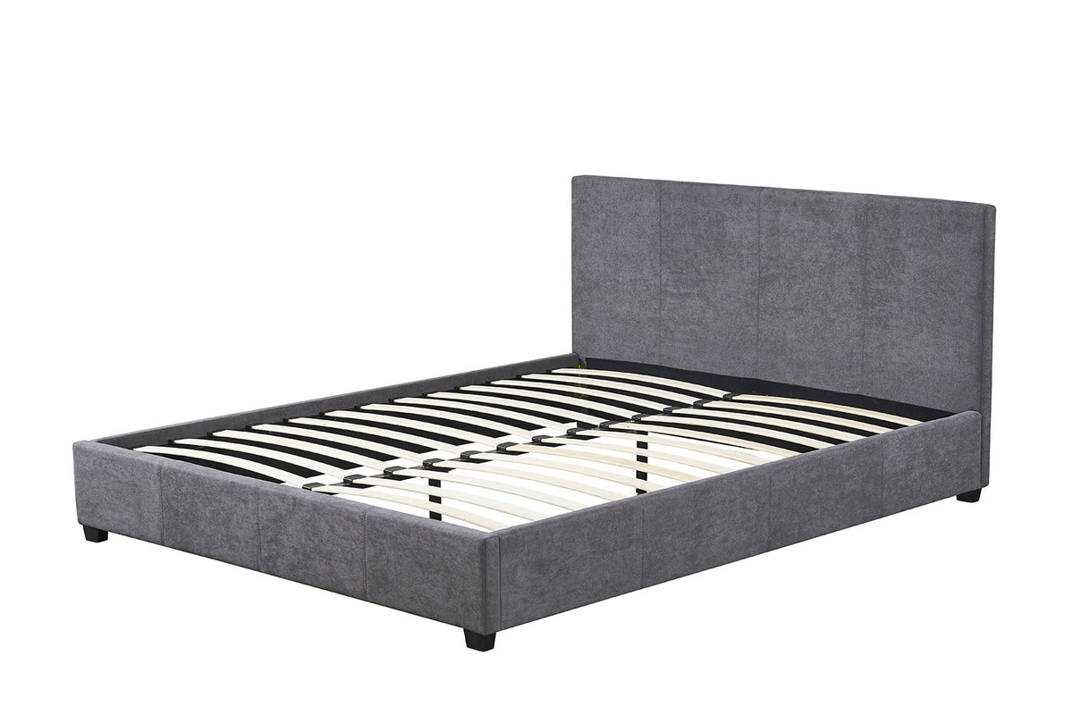 Bed 'Roma' 160x200 met lattenbodem Stof Grijs (2c) - foto 4