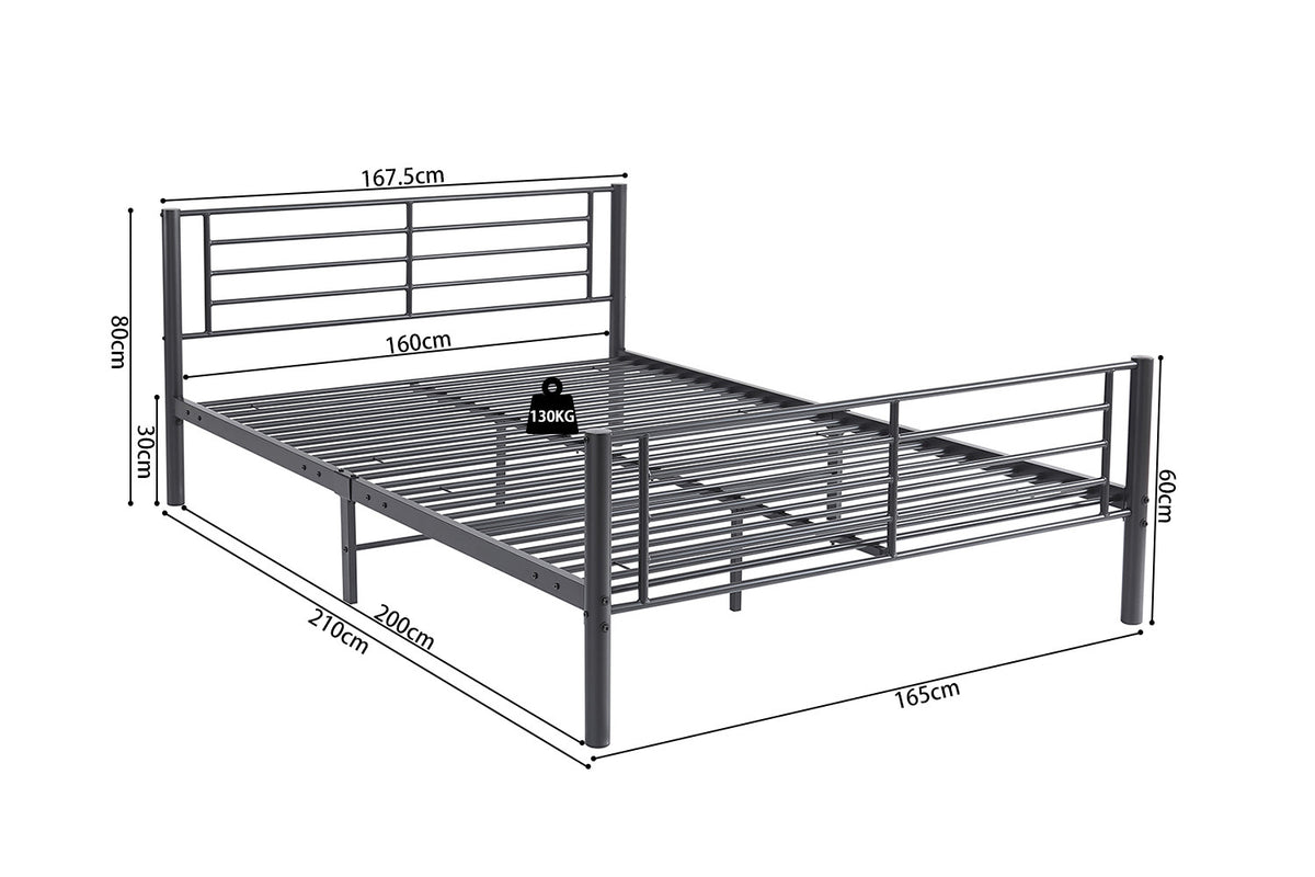 NEW - Bed 'Sammy' 160x200 Metaal Donkergrijs (1c) - foto 7