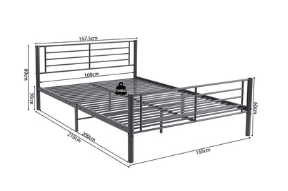 NEW - Bed 'Sammy' 160x200 Metaal Donkergrijs (1c) - foto 7