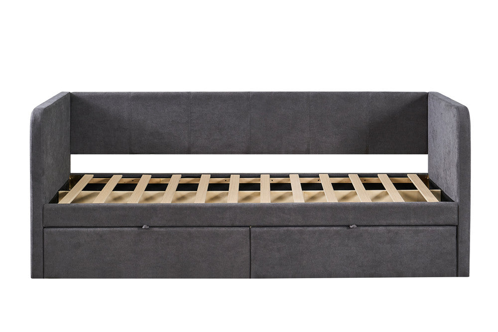 Bed 'Parma' 90x200 met lattenbodem Stof Grijs (2c) - foto 2