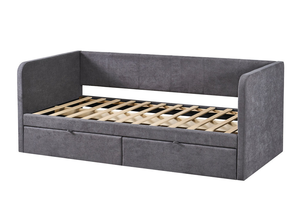 Bed 'Parma' 90x200 met lattenbodem Stof Grijs (2c) - foto 3